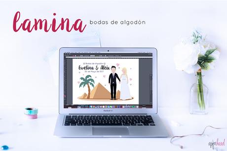 Diseño gráfico: Lámina aniversario de casados.