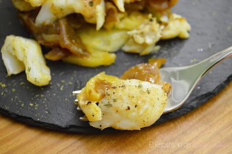 Timbal de bacalao, pimiento y patatas - Reto #asaltablogs