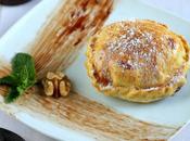 Bombas chocolate, plátano nueces, receta postre solo cuatro ingredientes