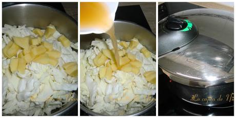 Repollo con pulpo y langostinos