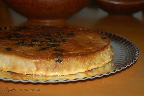 Puding facil de croissant y pasas