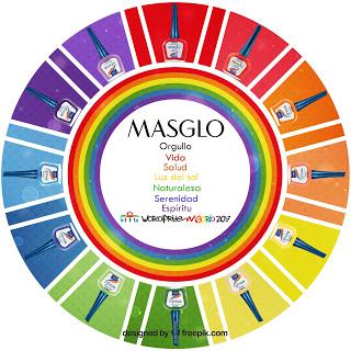 Los colores del arco iris con Masglo