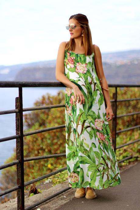 TROPICAL PRINT DRESS