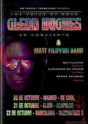 Glenn Hughes en octubre en Madrid, Gijón y Barcelona