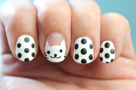 gatos blancos uñas paso a paso tutorial nail art