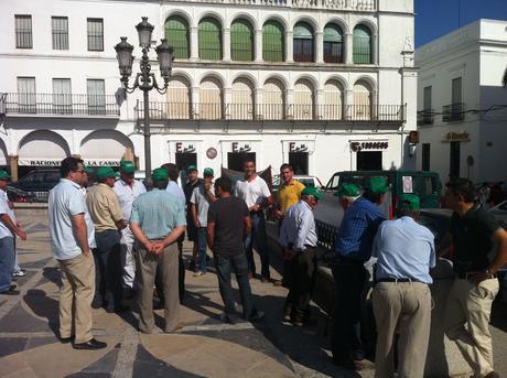 Namigran, agricultores de Llerena protestan por los impagos