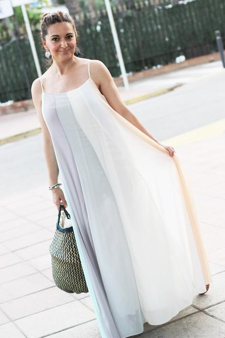 Vestido maxi multicolor