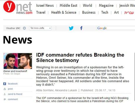 La credibilidad de “Breaking the silence” bajo mínimos.