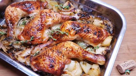 Pollo asado con salsa de mango Pollo asado con salsa de mango