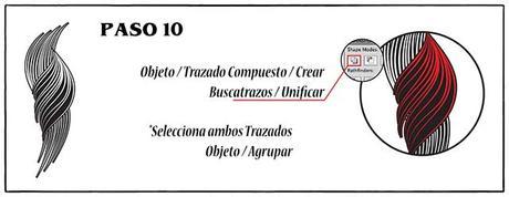 Tutorial en español de Adobe Illustrator para Crear Cabello Estilizado Paso 10