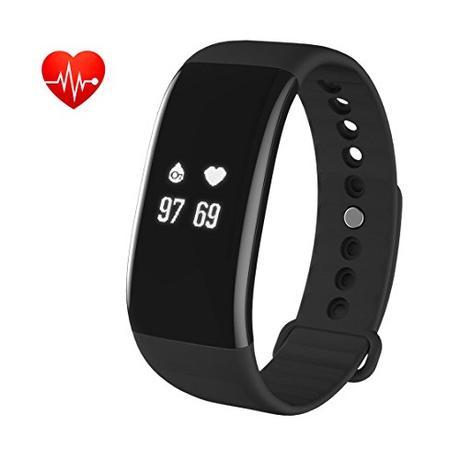 Pulsera Actividad Pulsómetro Impermeable IP68 BAIHE Pulsera Inteligente con Monitor de Ritmo Cardíaco Monitor de Actividad Podómetro Monitor de Calorías y Sueño Pulsera Bluetooth Móvil Compatible con IOS y Android con APP en Español