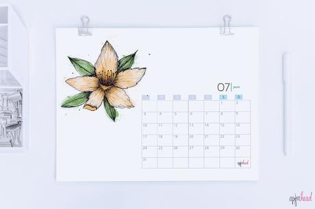 Freebie: Calendario Julio