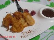 Plátanos fritos salsa chocolate