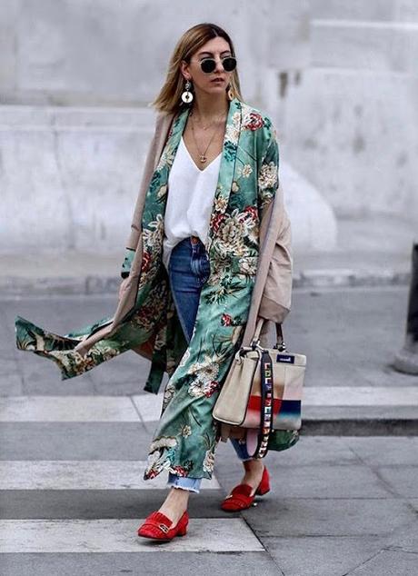 LONG, LONG KIMONO; WAYS TO WEAR.-