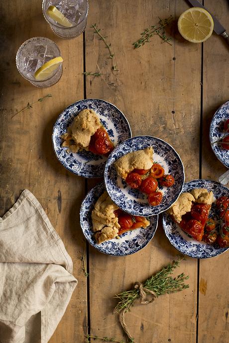 GALETTE DE TOMATES CHERRY, PARMESANO Y TOMILLO