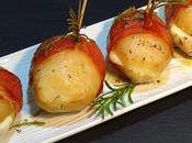 Patatas horno rellenas mozzarella jamón serrano