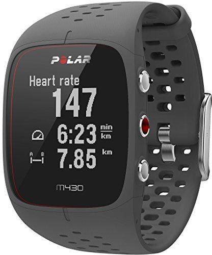 Polar M430 Reloj de Entrenamiento con GPS y Pulsometro de Muñeca, Unisex Adulto, Gris Oscuro, M