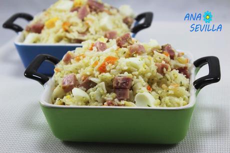 Ensalada de arroz al ajillo olla GM