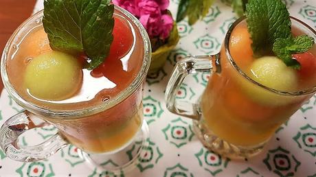 Cóctel de melón y sandía Cóctel de melón y sandía