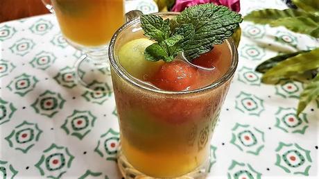 Cóctel de melón y sandía Cóctel de melón y sandía