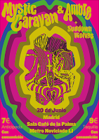 Concierto de Mystic Caravan, Ambre y Sundown Wolves en Café la Palma