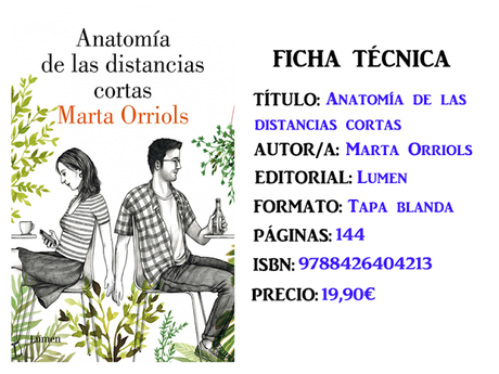 Reseña: Anatomía de las distancias cortas, de Marta Orriols