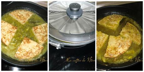 Tortilla de patatas en salsa verde