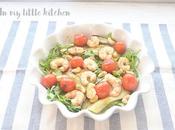 Ensalada berenjenas langostinos