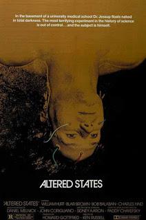 Poster Altered States, una gran película de Ken Russell