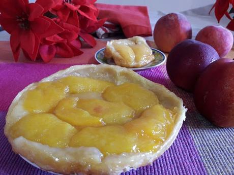 peaches-tatin-tart, tarta-tatin-de-melocoton