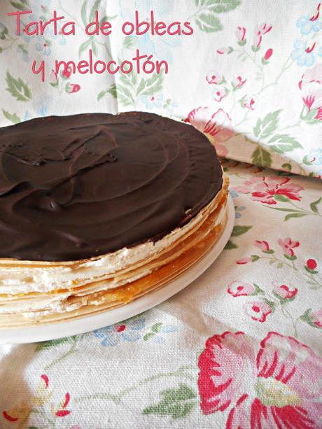 peaches-tart, tarta-de-obleas-y-melocoton