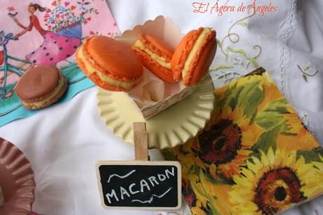 Macarons de fruta de la pasión y mascarpone