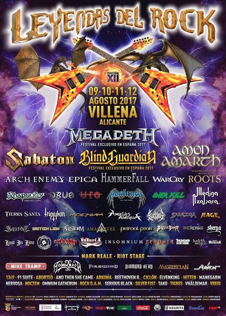 PREVIA LEYENDAS DEL ROCK 2017 | VILLENA (ALICANTE) (09-12 – 08- 17)