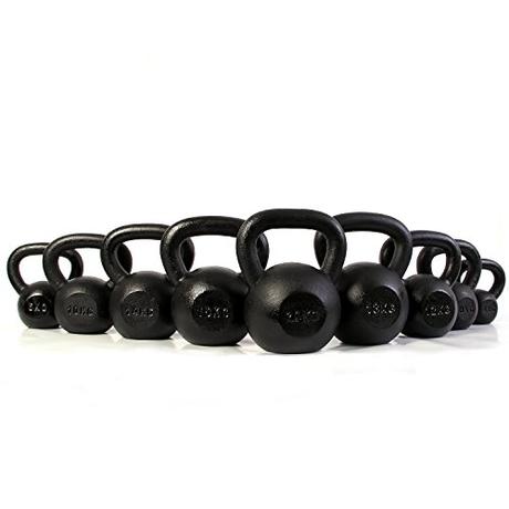 Kettlebell hierro fundido 4 kg, 6 kg, 8 kg, 10 kg, 12 kg, 14 kg, 16 kg, 18 kg, 20 kg - Ideal para la práctica del entrenamiento funcional y del potenciamiento muscular tanto en tu propia casa como en el gimnasio - Pesas rusas (14 kg)