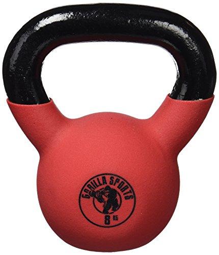 Gorilla Sports Kettlebell Vinyl - Pesa rusas ( vinilo, hierro fundido, de 16 a 17 kg, 16 kg, caucho ) , talla 16Kg