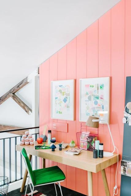 Julio: Interiores en Color Rosa amapola