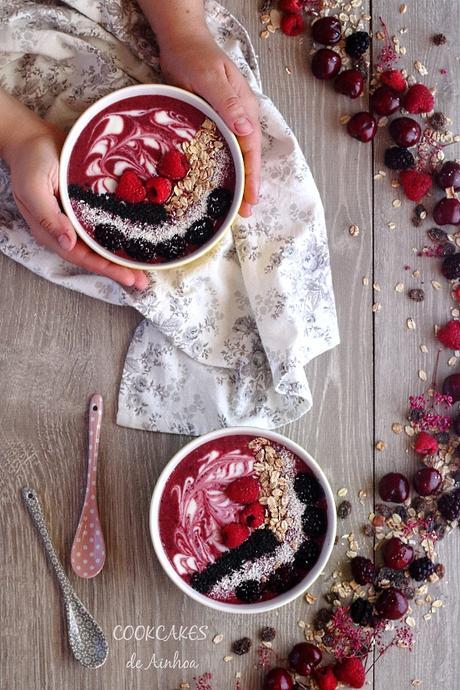 Smoothie Bowl Frutos Rojos - Cookcakes de Ainhoa