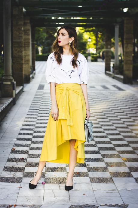 YELLOW MIDI SKIRT + HAUL DE REBAJAS EN ZARA