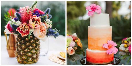 Wedding Inspiration: decoraciones tropicales para bodas de verano