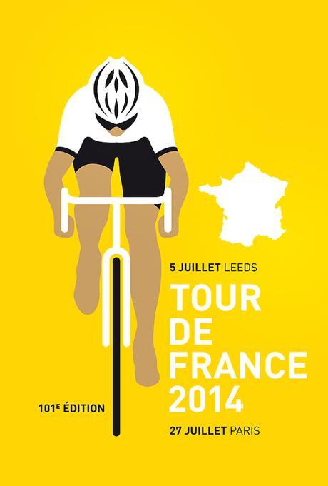 inspiración poster tour de Francia, ciclismo, amarillo