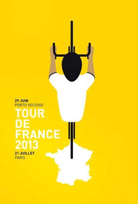 2013 tour de France official poster, graphic design and bicycles
