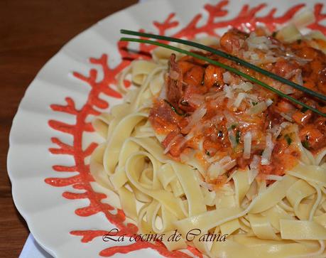 Pasta con carnes frias