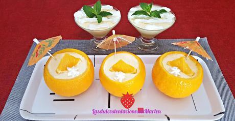 Mousse de Melón y Naranja Mousse de Melón y Naranja