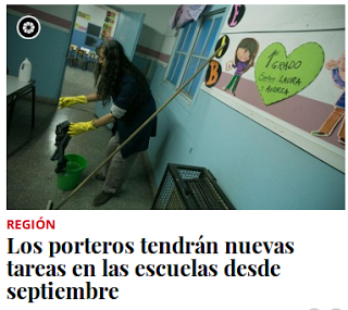 Los porteros tendrán nuevas tareas en las escuelas desde septiembre