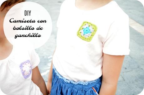 DIY:  Camiseta con bolsillo de ganchillo