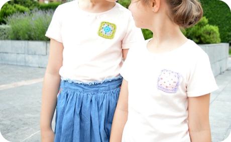 DIY:  Camiseta con bolsillo de ganchillo