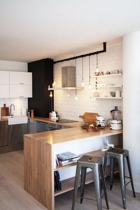 ¿Ponemos una barra en la cocina? 16 ideas geniales