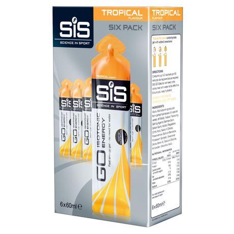 Caja de 6 sobres de gel isotónico Science in Sport - Go Isotonic - Geles energéticos