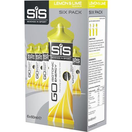 Caja de 6 sobres de gel isotónico Science in Sport - Go Isotonic - Geles energéticos