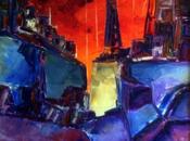 Ocaso Astillero ".óleo espátula lienzo. 1998.073